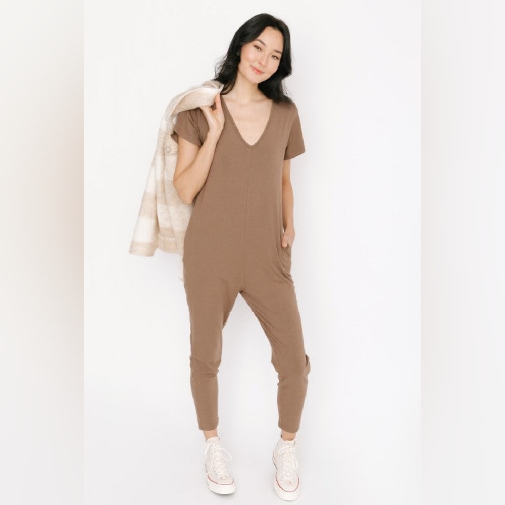 Smash + Tess Sunday tan romper size S